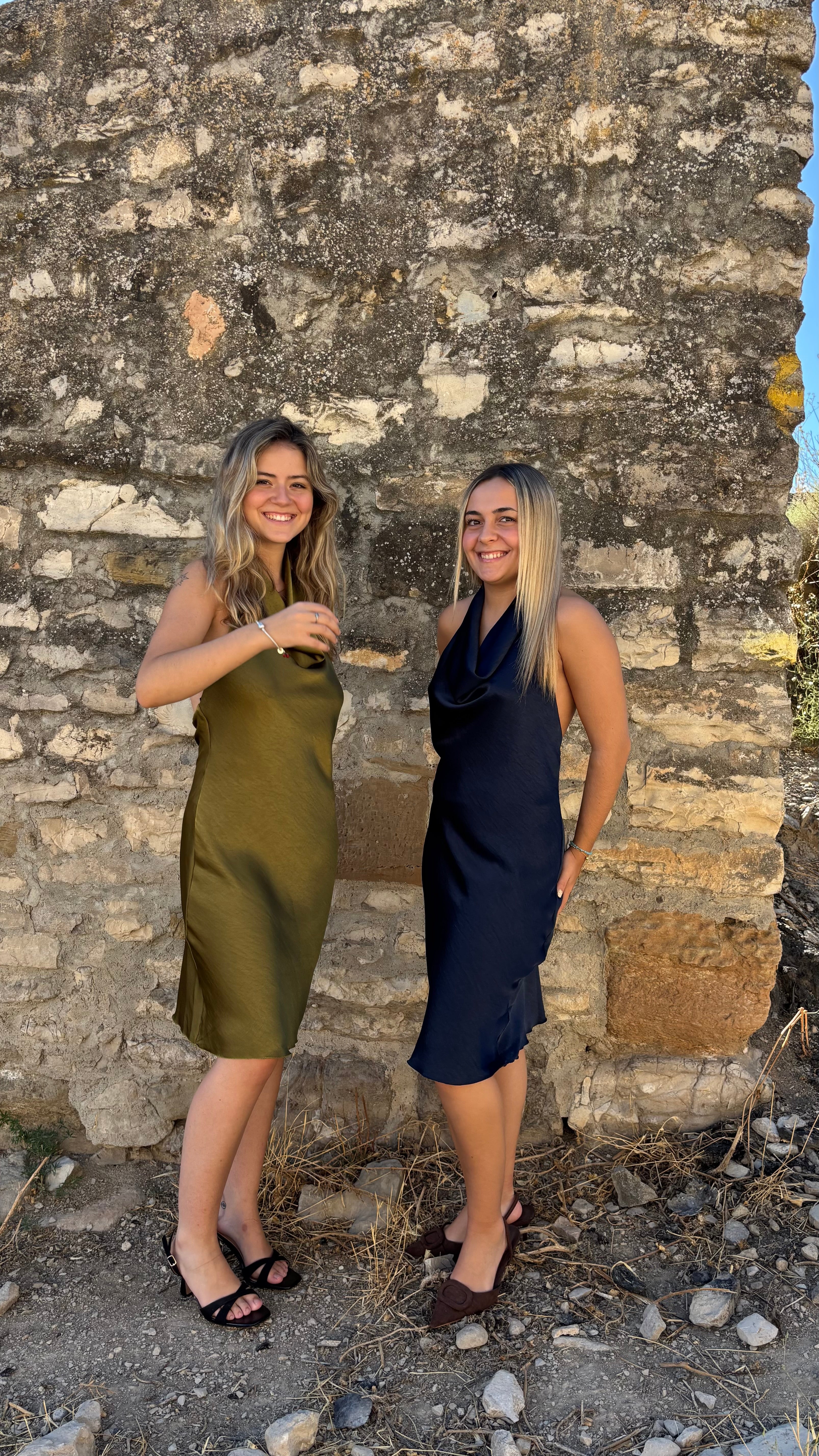 Vestido midi satén