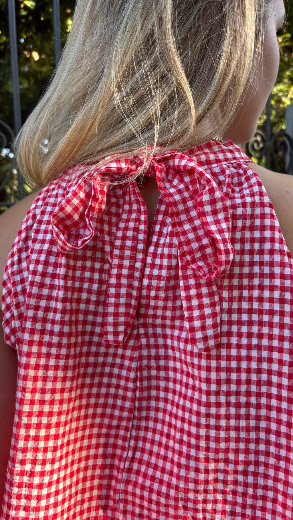 Top vichy rojo