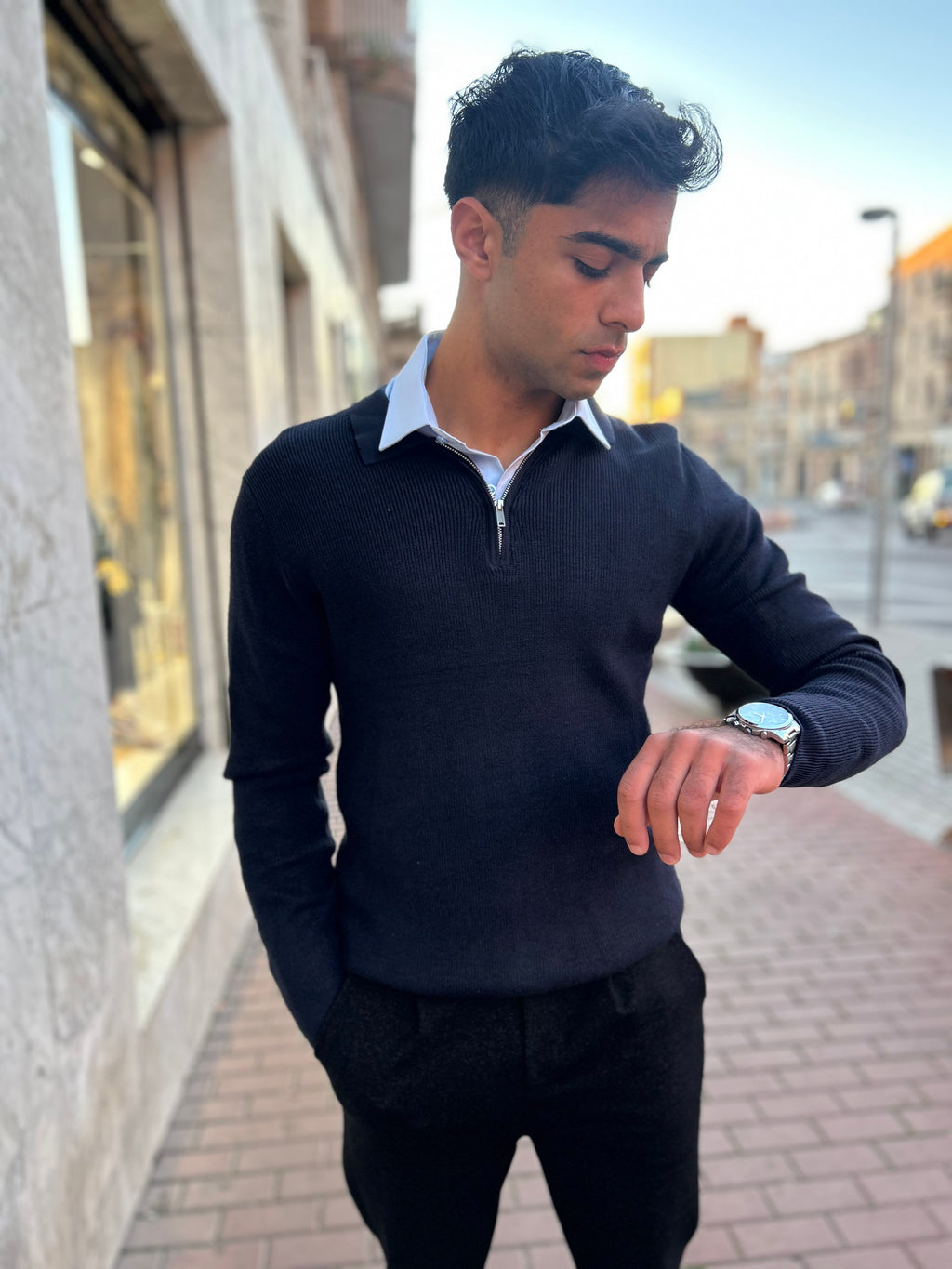 Jersey polo cremallera