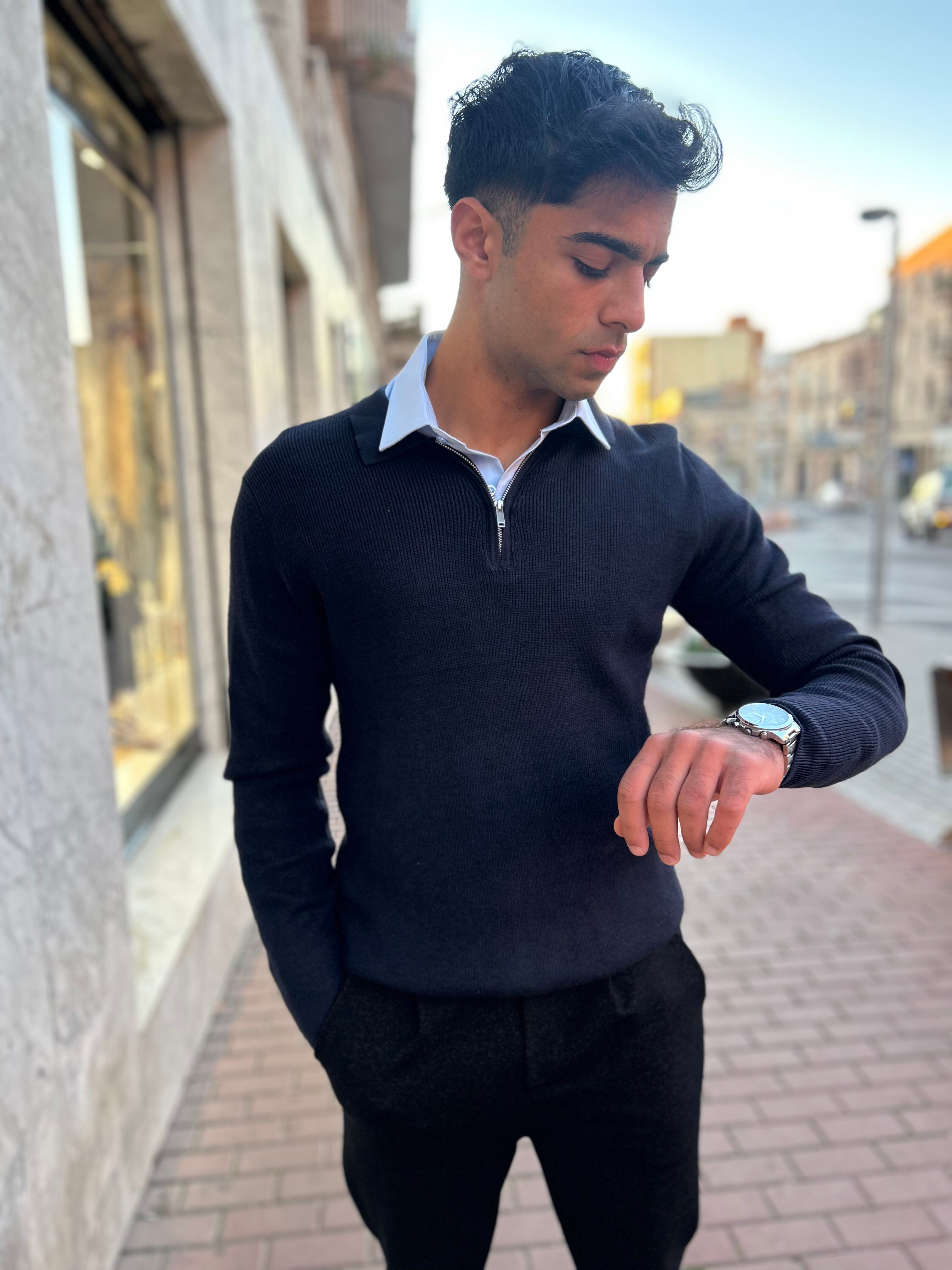 Jersey polo cremallera