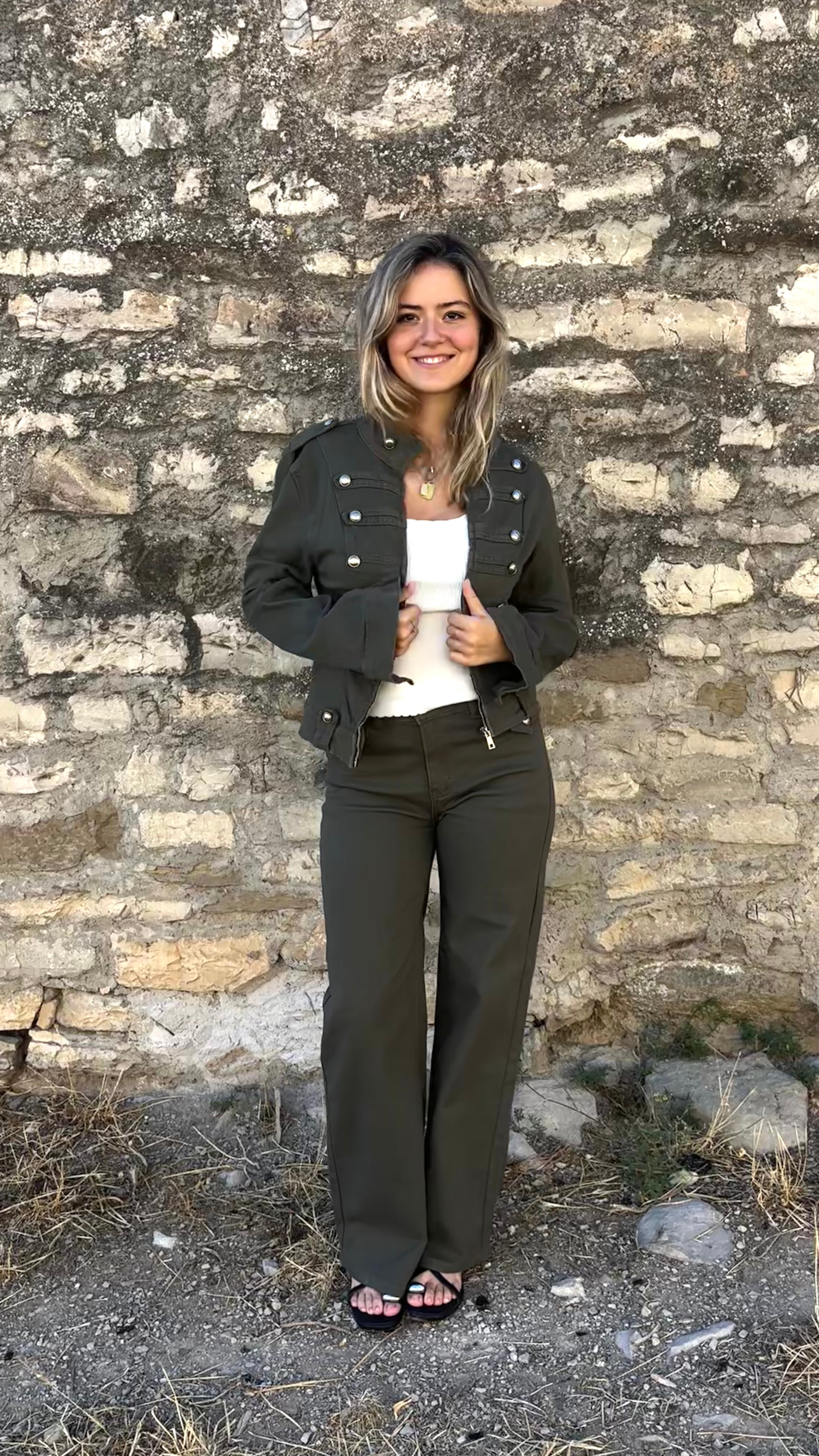 Chaqueta napoleón cremallera