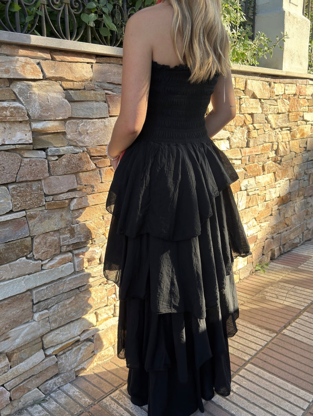Vestido fruncido vuelo
