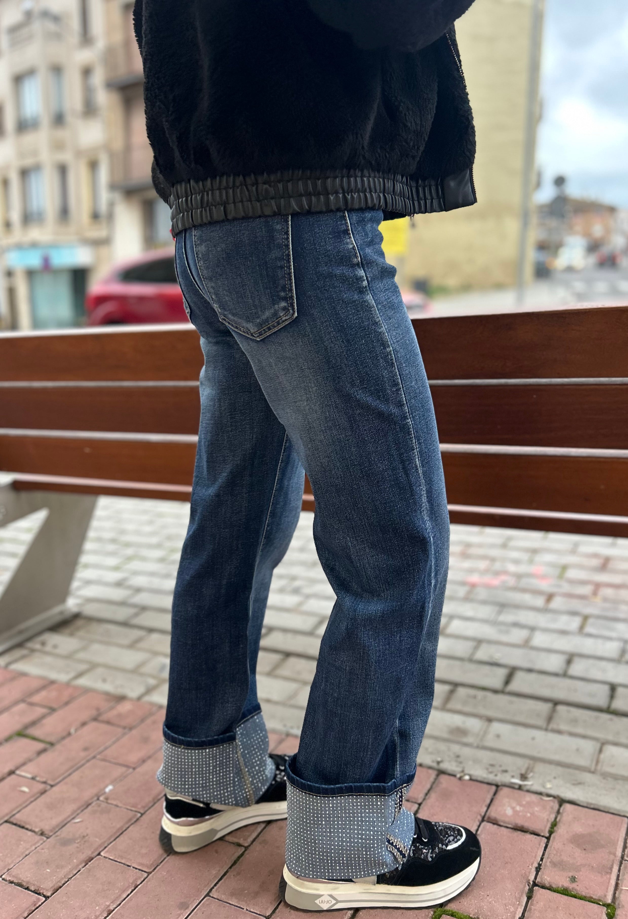 Tejano dobladillo brillos