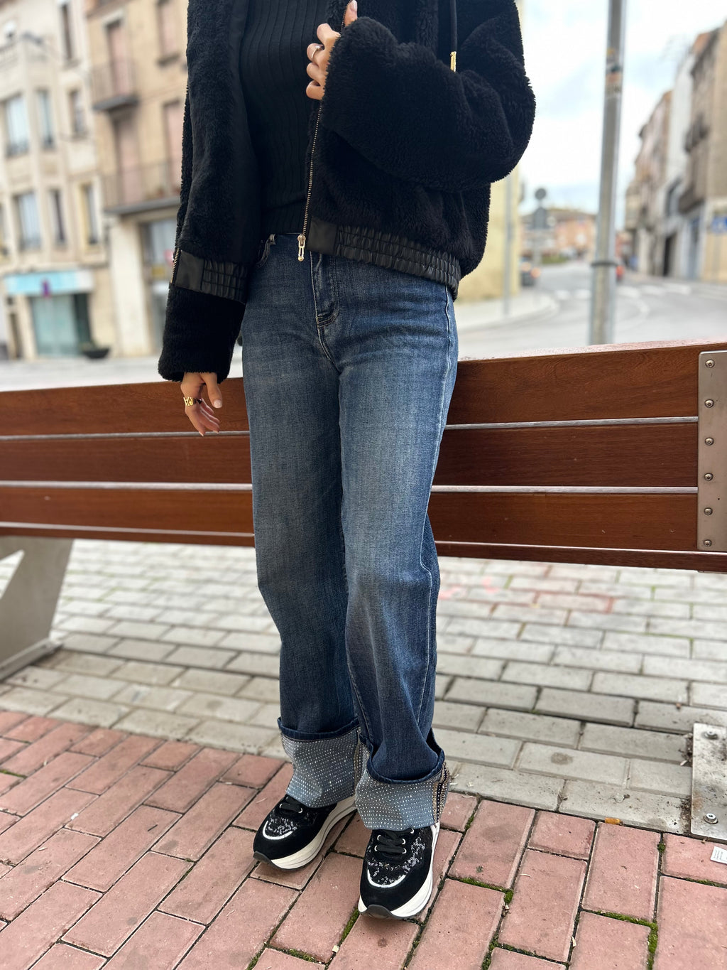 Tejano dobladillo brillos