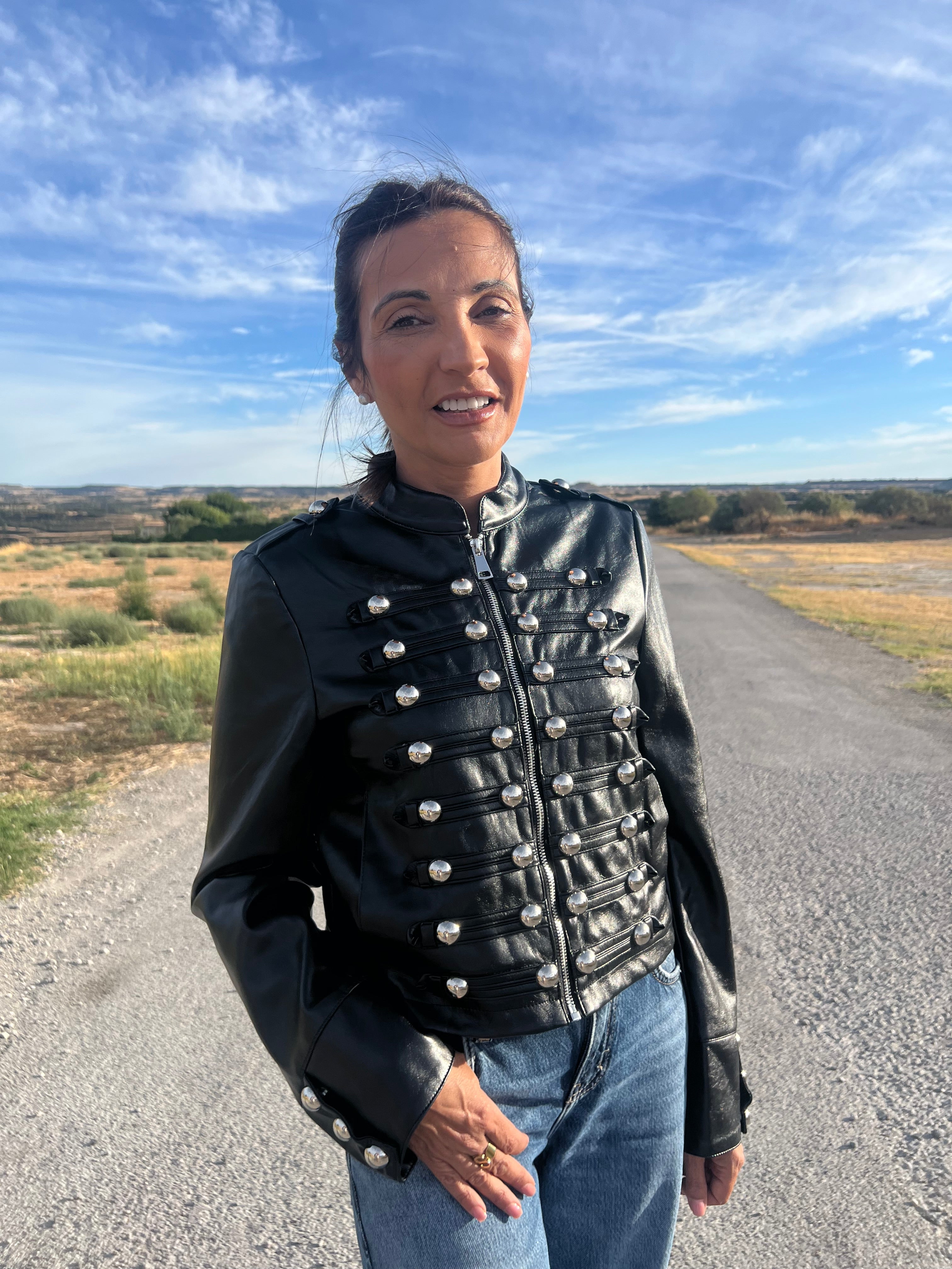 Chaqueta cuero napoleón