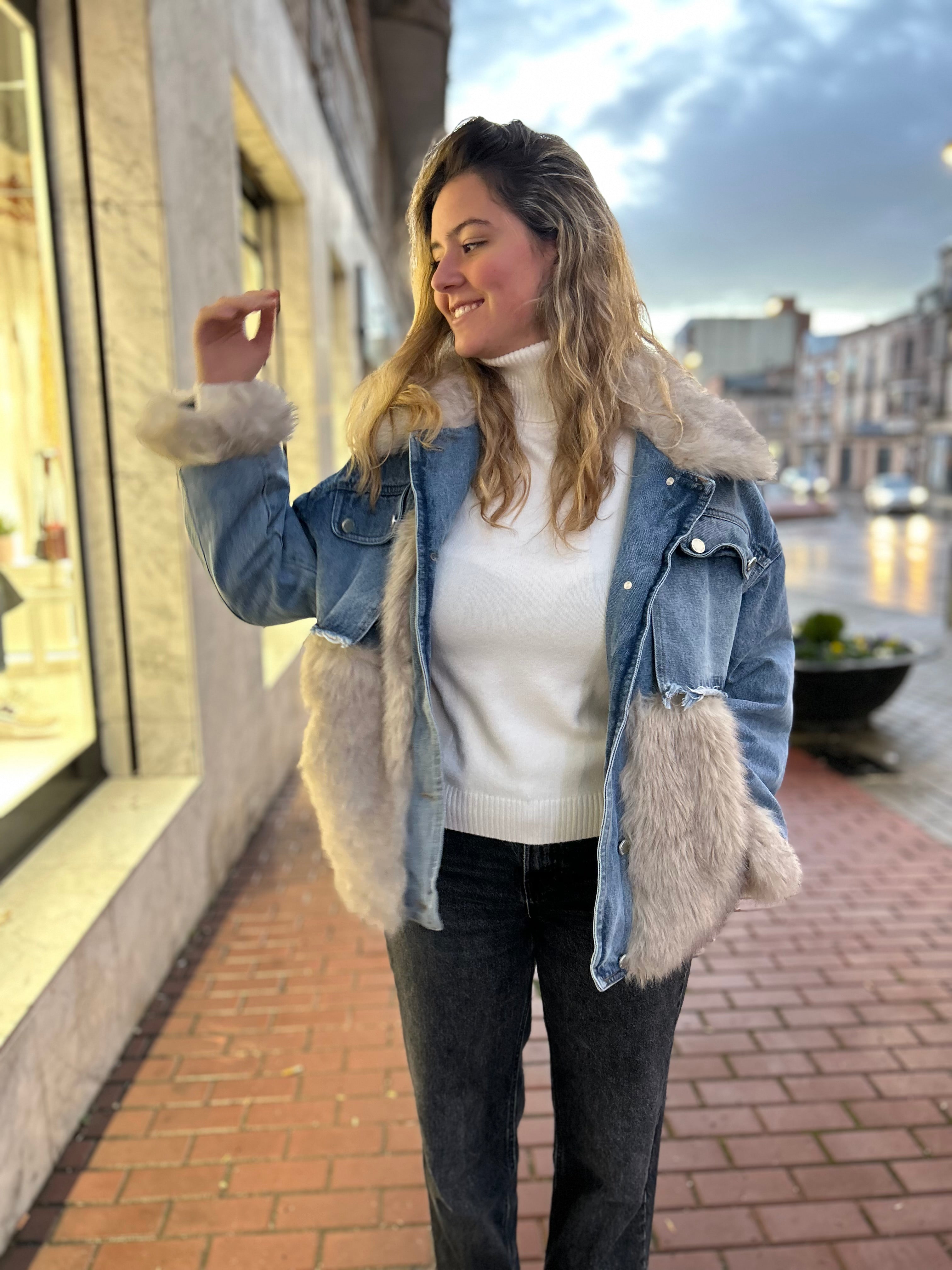 Chaqueta tejana pelo