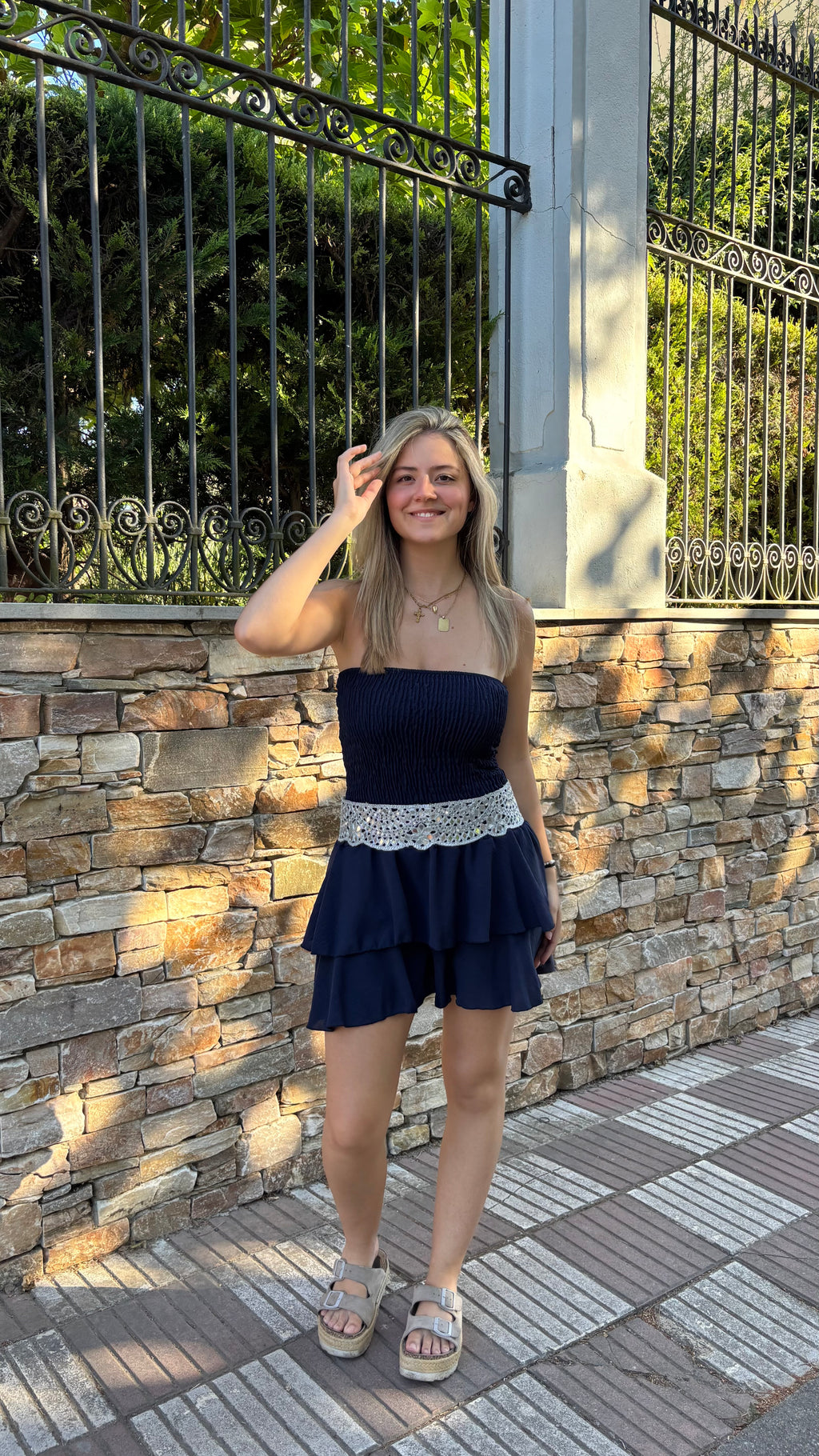 Vestido top fruncido