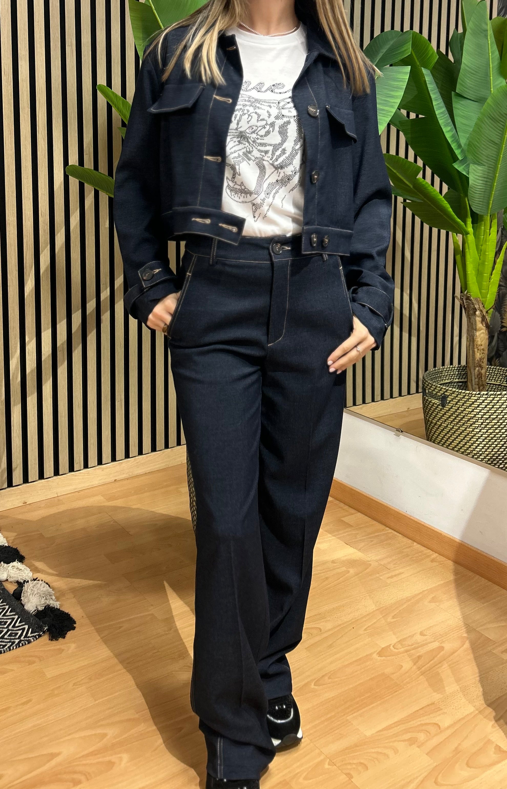 Conjunto denim pantalón y chaqueta