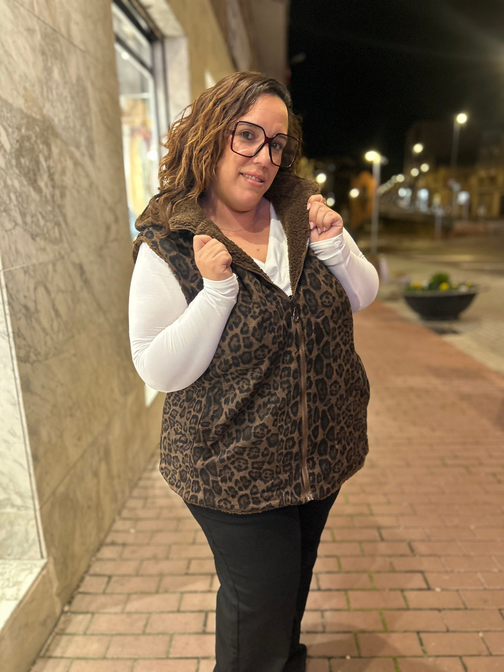 Chaleco reversible animal print